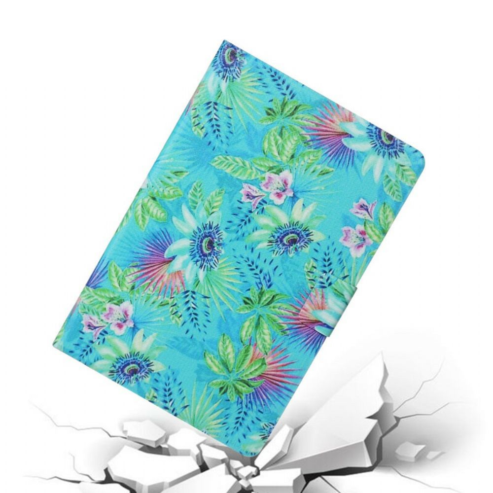 Folio-hoesje voor iPad 10.2" (2020) (2019) / Air 10.5" / Pro 10.5" Bloemen En Bladeren