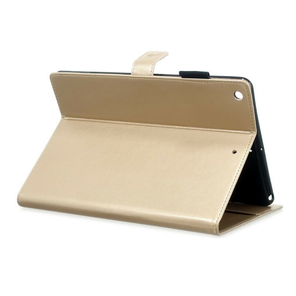 Folio-hoesje voor iPad 10.2" (2020) (2019) / Air 10.5" / Pro 10.5" Diamant Vlinders Leereffect