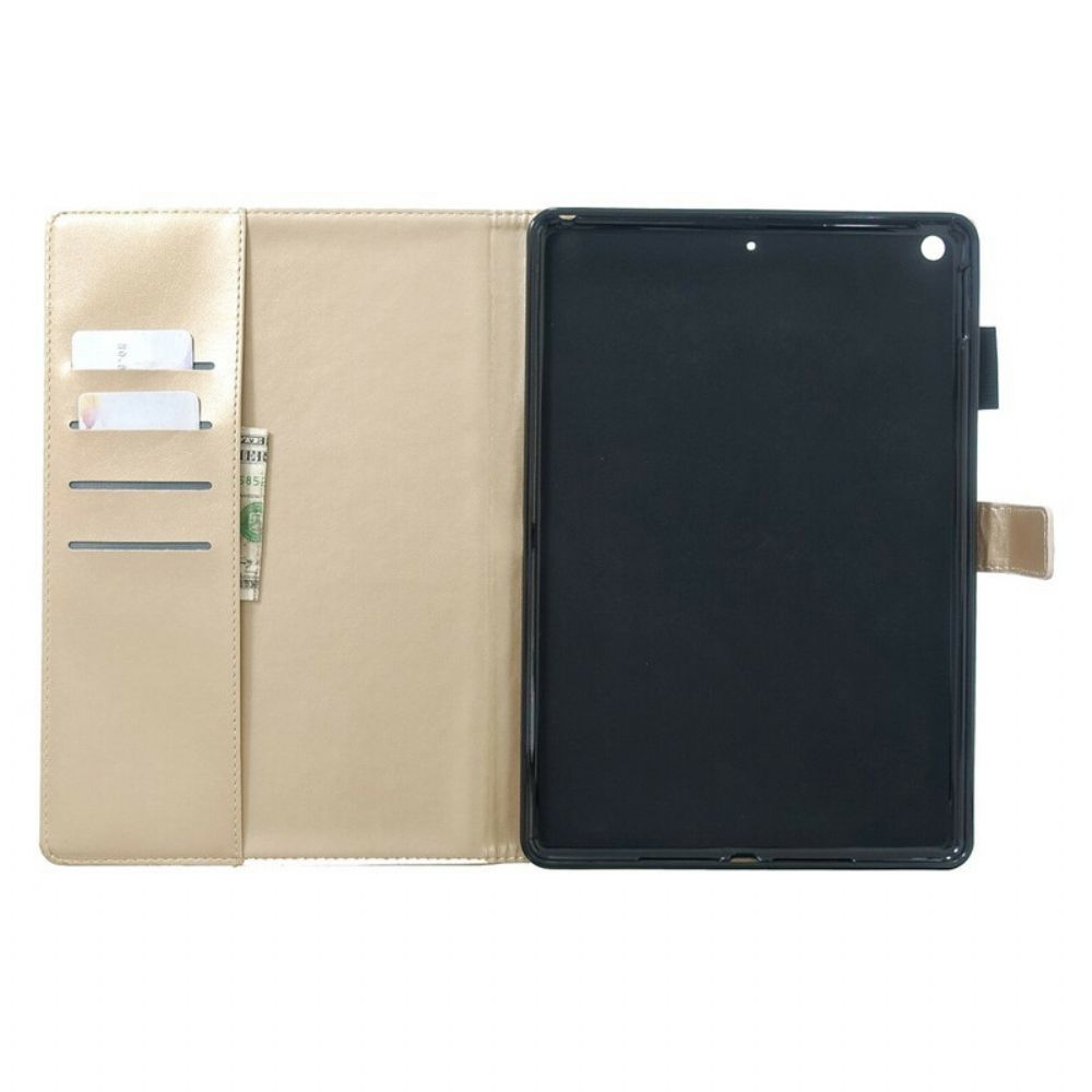 Folio-hoesje voor iPad 10.2" (2020) (2019) / Air 10.5" / Pro 10.5" Diamant Vlinders Leereffect