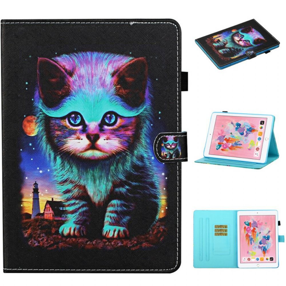 Folio-hoesje voor iPad 10.2" (2020) (2019) / Air 10.5" / Pro 10.5" Elektrische Kat