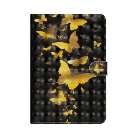 Folio-hoesje voor iPad 10.2" (2020) (2019) / Air 10.5" / Pro 10.5" Gele Vlinders