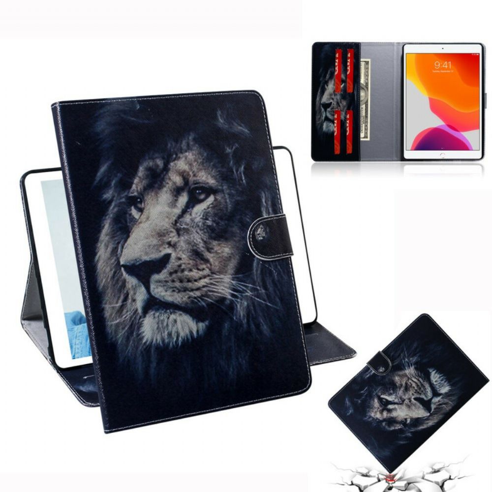 Folio-hoesje voor iPad 10.2" (2020) (2019) / Air 10.5" / Pro 10.5" Leeuwenkop