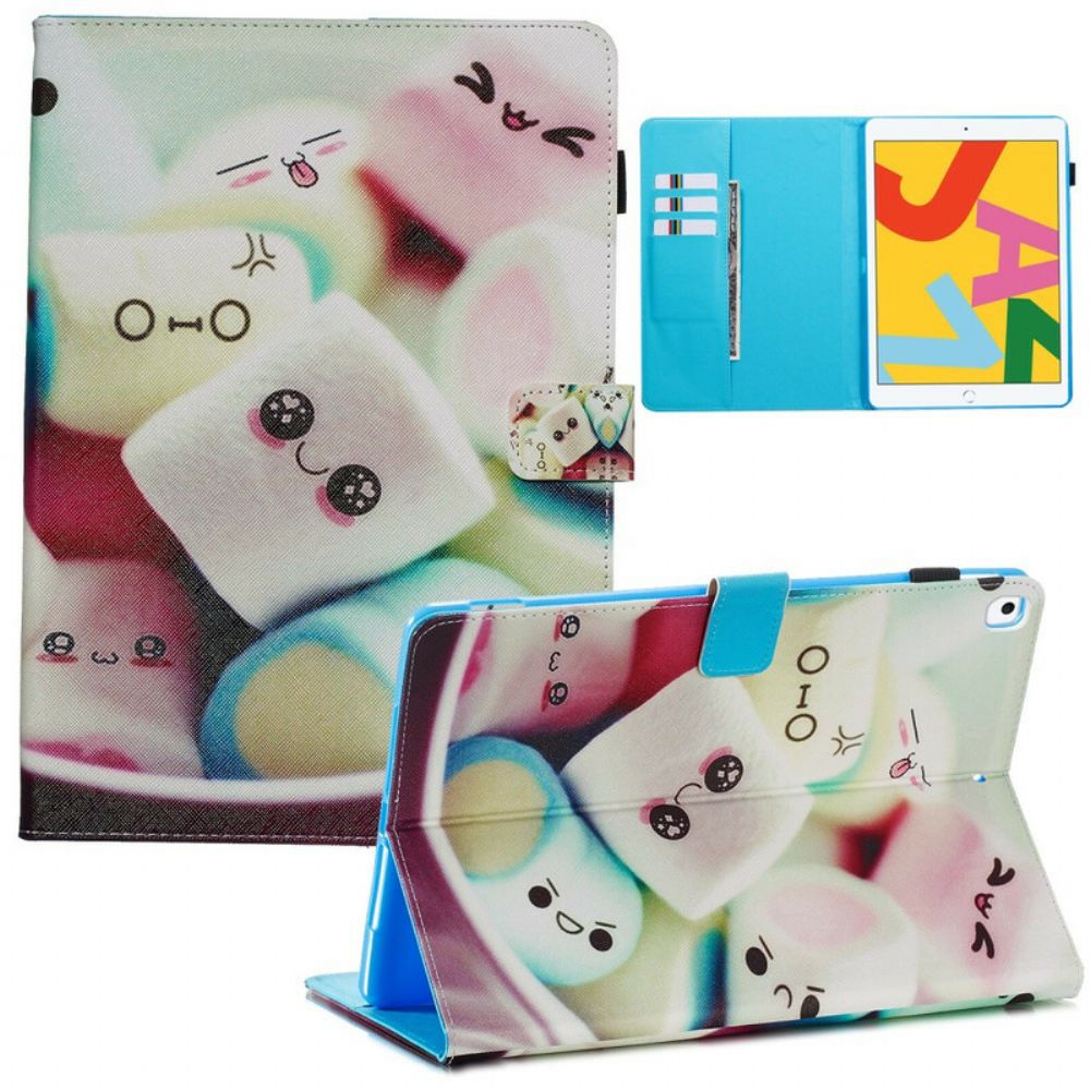 Folio-hoesje voor iPad 10.2" (2020) (2019) / Air 10.5" / Pro 10.5" Leuke Marshmallows