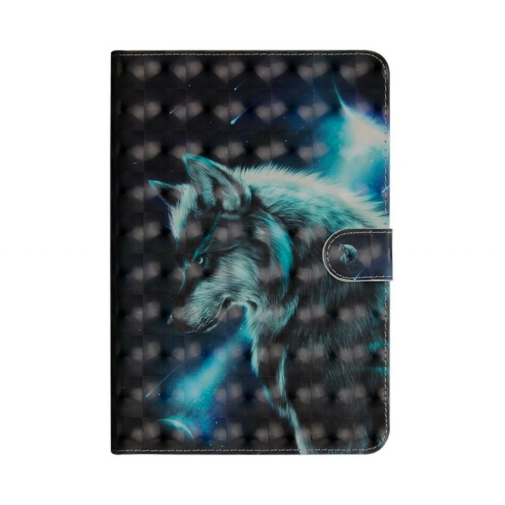 Folio-hoesje voor iPad 10.2" (2020) (2019) / Air 10.5" / Pro 10.5" Lichtvlek Wolf