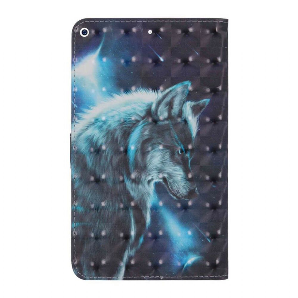 Folio-hoesje voor iPad 10.2" (2020) (2019) / Air 10.5" / Pro 10.5" Lichtvlek Wolf