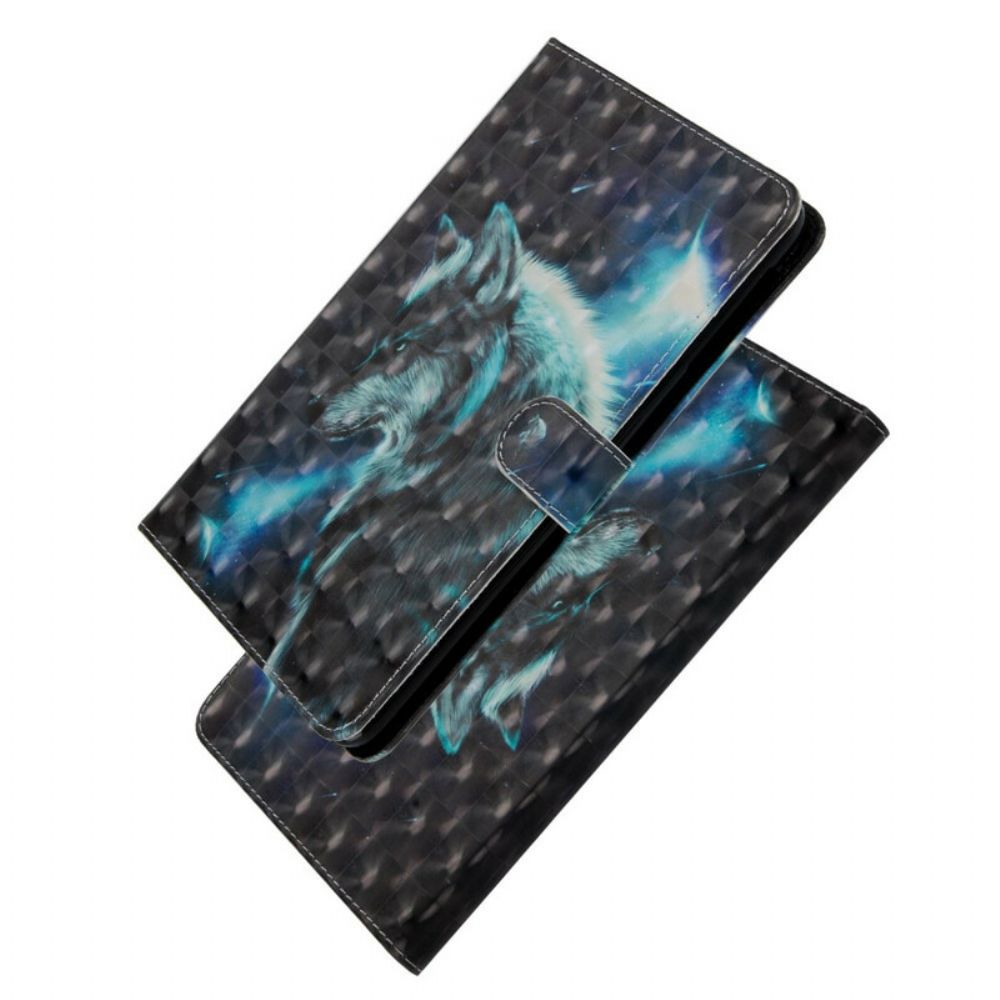 Folio-hoesje voor iPad 10.2" (2020) (2019) / Air 10.5" / Pro 10.5" Lichtvlek Wolf