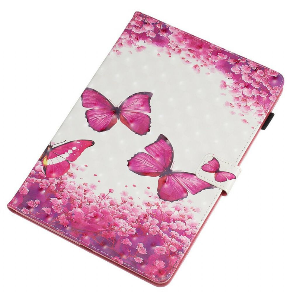 Folio-hoesje voor iPad 10.2" (2020) (2019) / Air 10.5" / Pro 10.5" Rode Vlinders