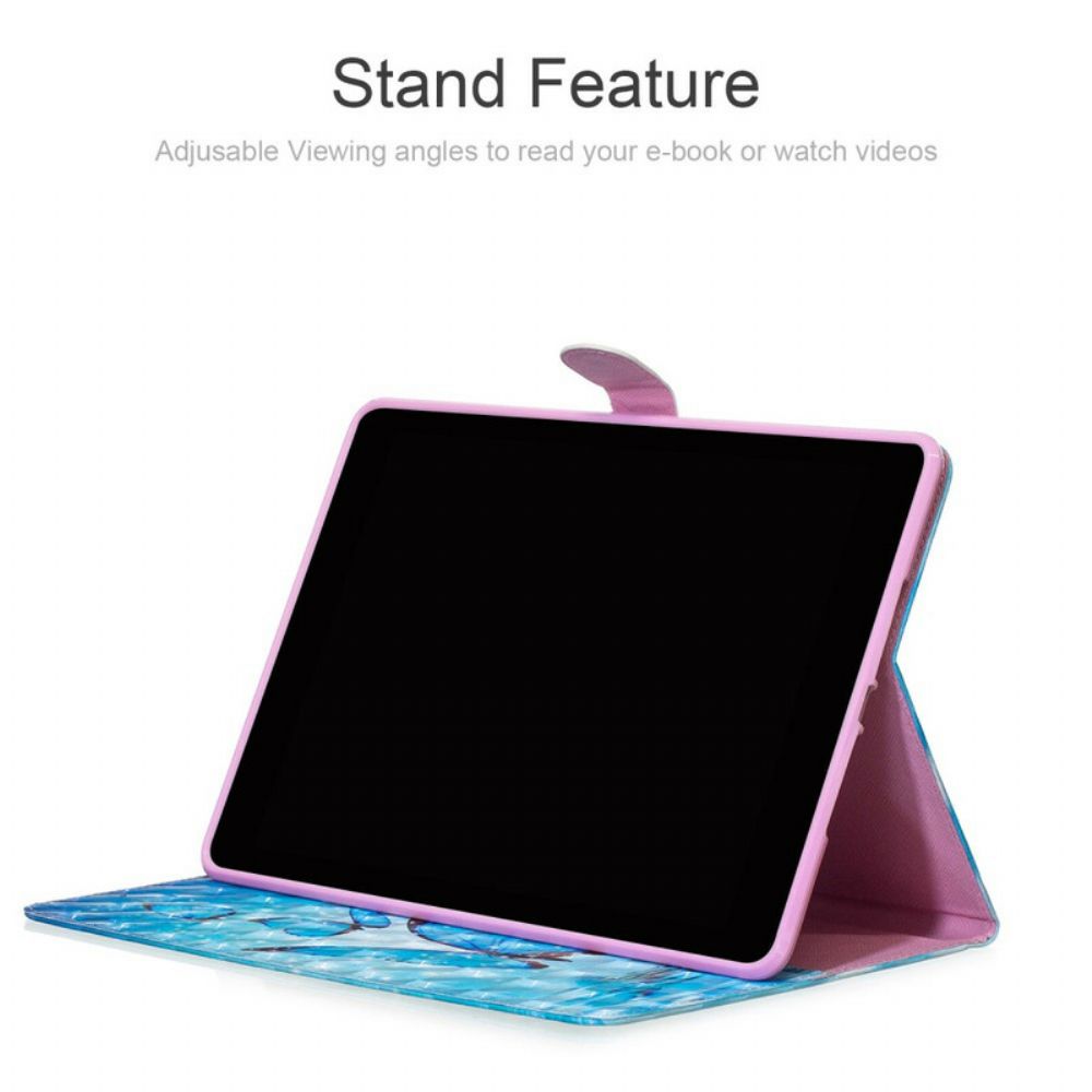 Folio-hoesje voor iPad 10.2" (2020) (2019) / Air 10.5" / Pro 10.5" Spot Licht Vlinders