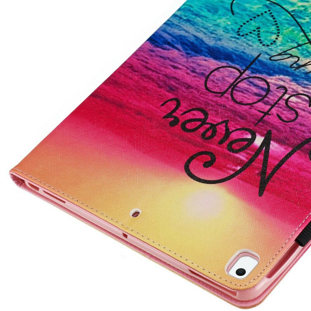 Folio-hoesje voor iPad 10.2" (2020) (2019) / Air 10.5" / Pro 10.5" Stop Nooit Met Dromen