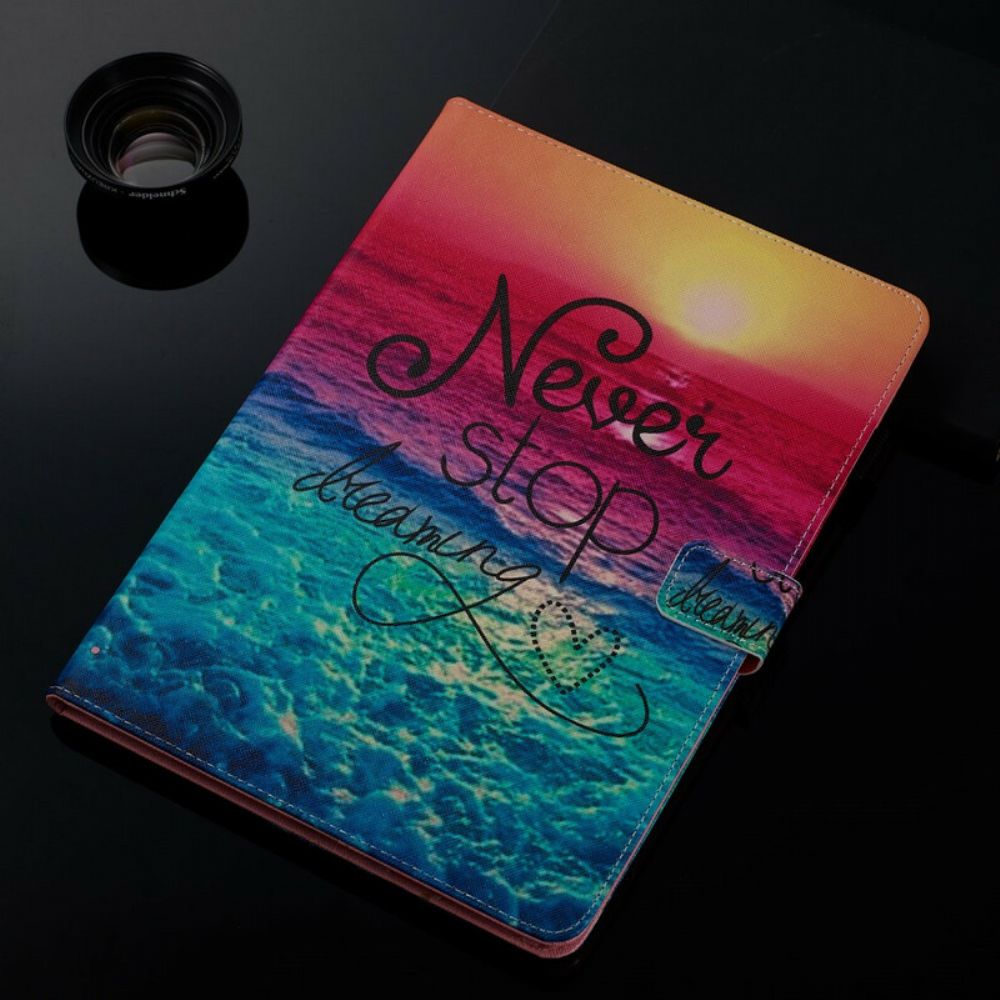 Folio-hoesje voor iPad 10.2" (2020) (2019) / Air 10.5" / Pro 10.5" Stop Nooit Met Dromen