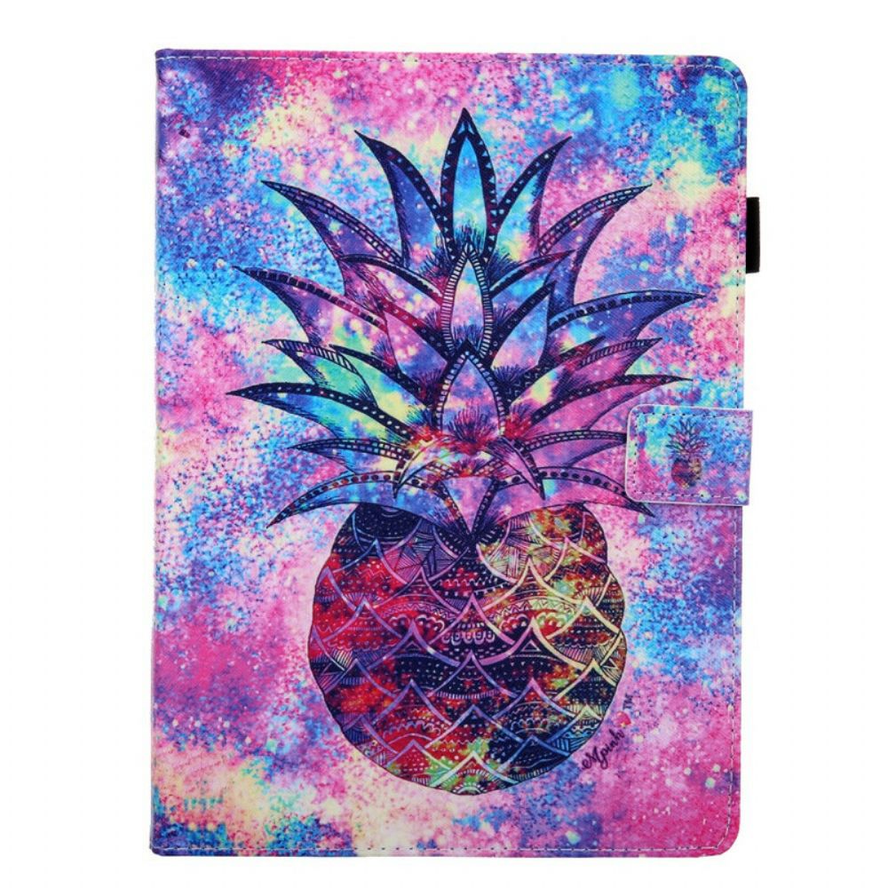 Leren Hoesje voor iPad 10.2" (2020) (2019) / Air 10.5" / Pro 10.5" Funky Ananas