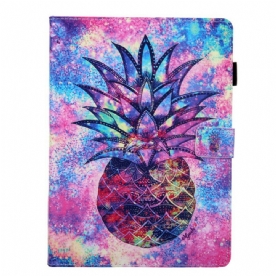 Leren Hoesje voor iPad 10.2" (2020) (2019) / Air 10.5" / Pro 10.5" Funky Ananas