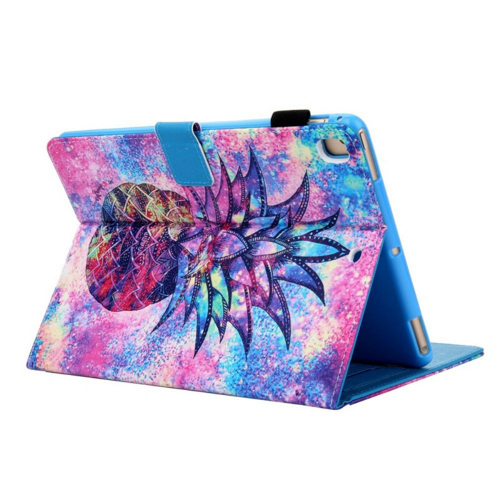 Leren Hoesje voor iPad 10.2" (2020) (2019) / Air 10.5" / Pro 10.5" Funky Ananas