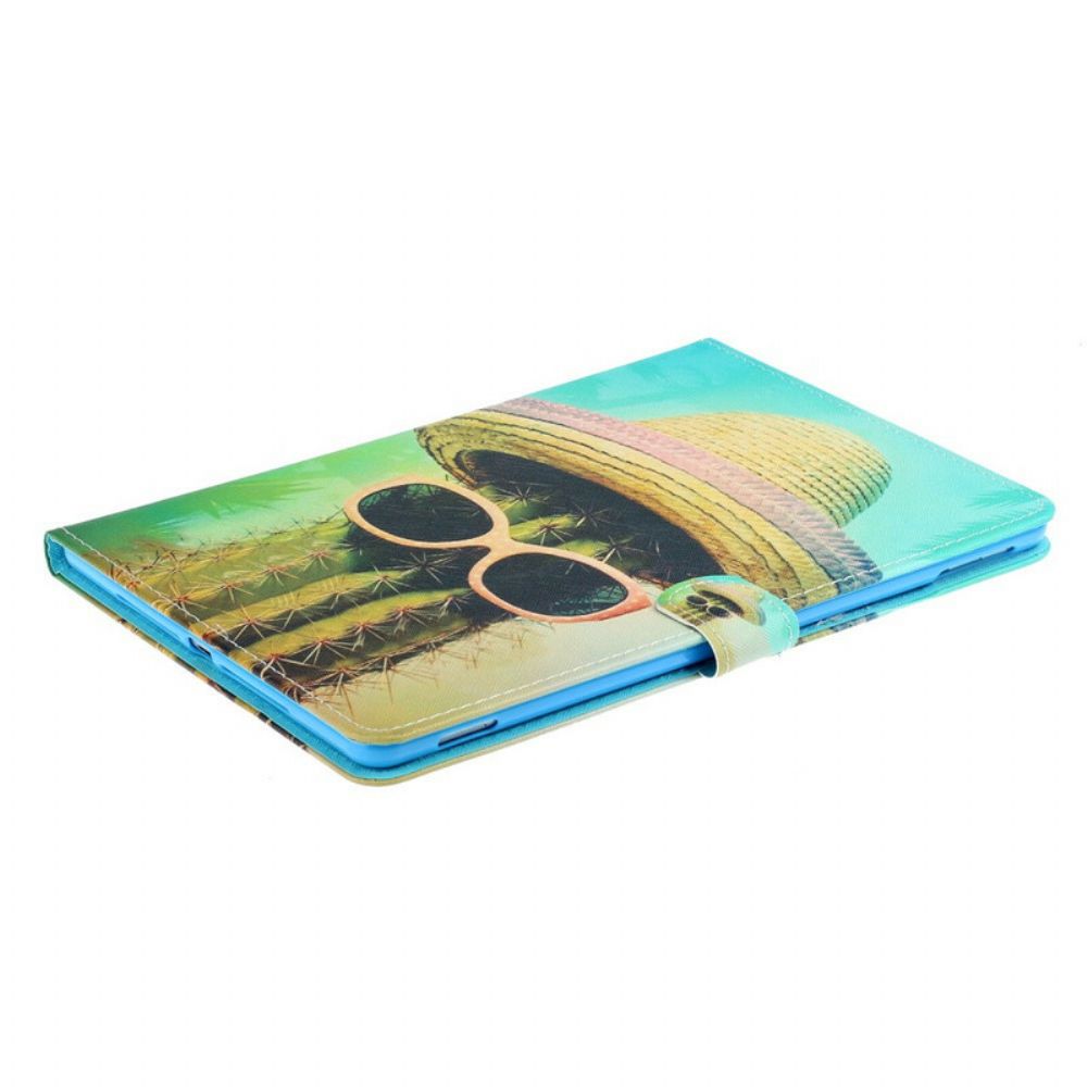 Leren Hoesje voor iPad 10.2" (2020) (2019) / Air 10.5" / Pro 10.5" Ontspan Cactus