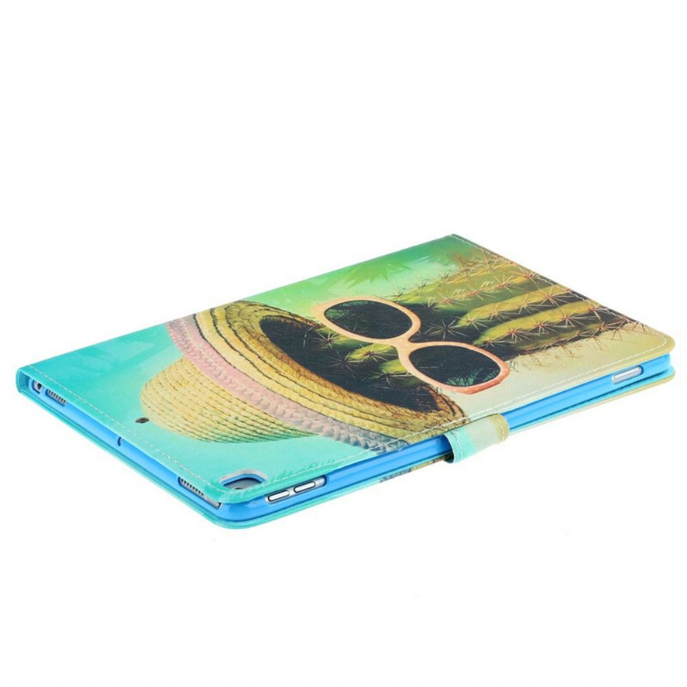 Leren Hoesje voor iPad 10.2" (2020) (2019) / Air 10.5" / Pro 10.5" Ontspan Cactus