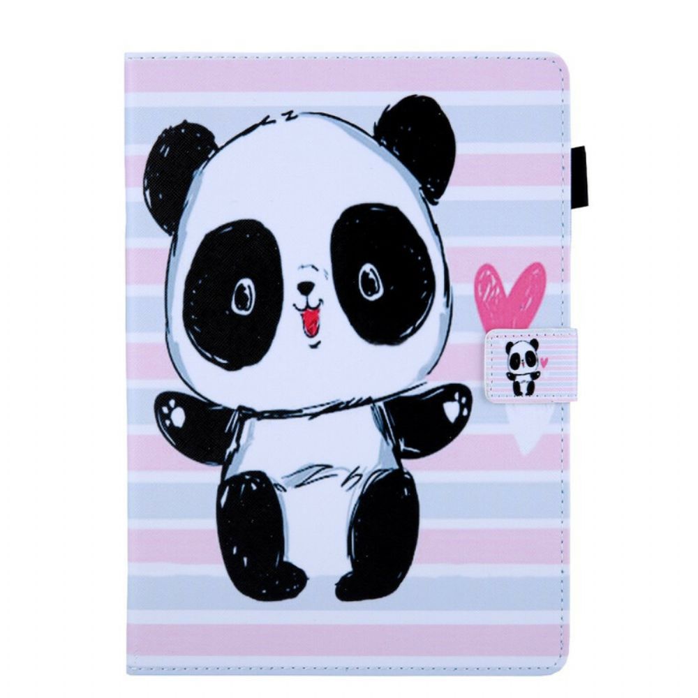 Leren Hoesje voor iPad 10.2" (2020) (2019) / Air 10.5" / Pro 10.5" Panda Liefde