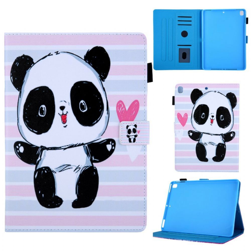 Leren Hoesje voor iPad 10.2" (2020) (2019) / Air 10.5" / Pro 10.5" Panda Liefde