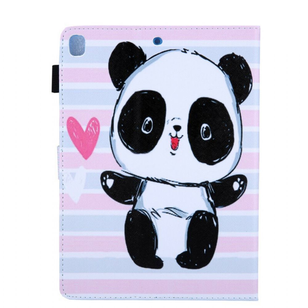 Leren Hoesje voor iPad 10.2" (2020) (2019) / Air 10.5" / Pro 10.5" Panda Liefde