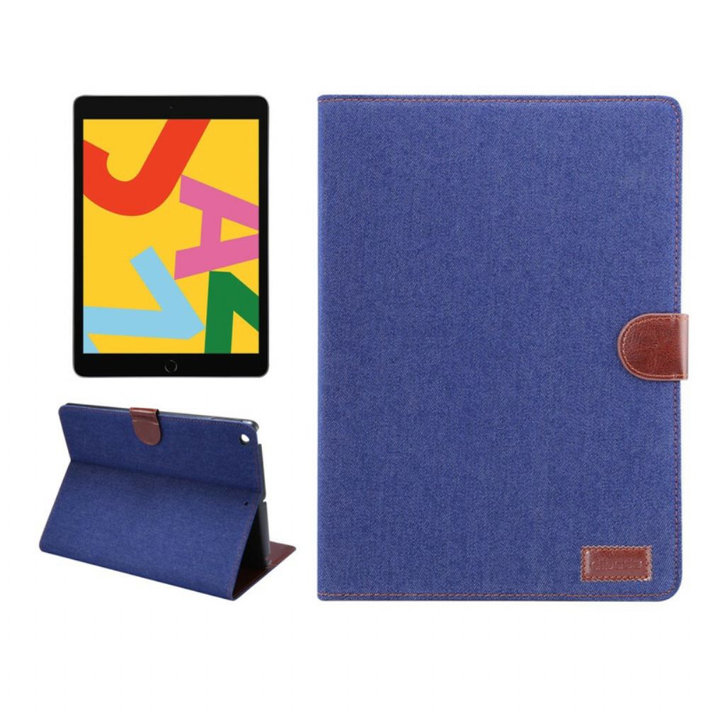 Leren Hoesje voor iPad 10.2" (2020) (2019) / Air 10.5" / Pro 10.5" Tweekleurige Spijkerbroek