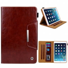 Leren Hoesje voor iPad 10.2" (2020) (2019) / Air 10.5" / Pro 10.5" Zilveren Sluiting