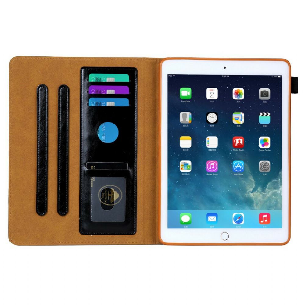 Leren Hoesje voor iPad 10.2" (2020) (2019) / Air 10.5" / Pro 10.5" Zilveren Sluiting