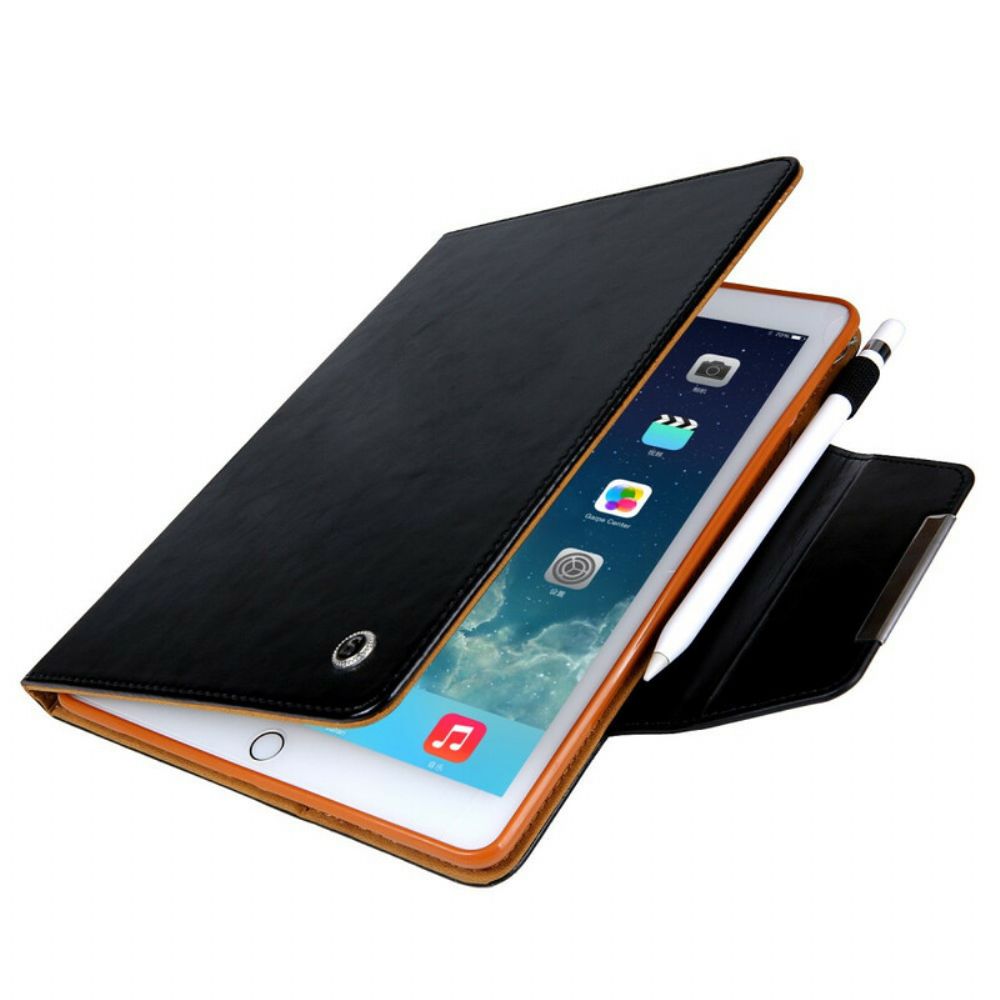 Leren Hoesje voor iPad 10.2" (2020) (2019) / Air 10.5" / Pro 10.5" Zilveren Sluiting