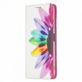 Bescherming Hoesje voor Samsung Galaxy A22 5G Folio-hoesje Aquarel Bloem