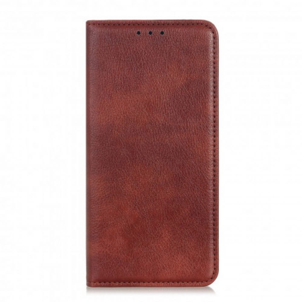 Bescherming Hoesje voor Samsung Galaxy A22 5G Folio-hoesje Elegance Split Litchi Leer