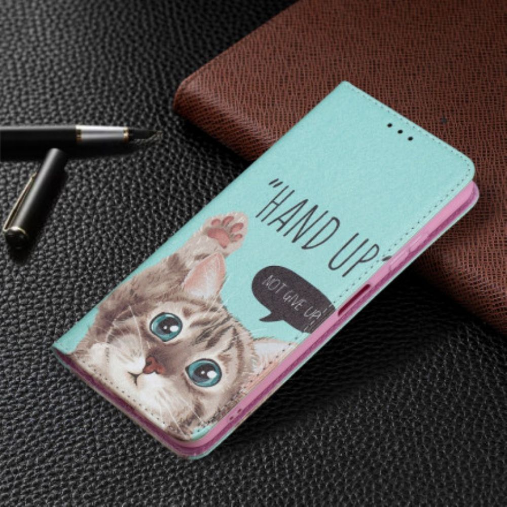 Bescherming Hoesje voor Samsung Galaxy A22 5G Folio-hoesje Hand Omhoog