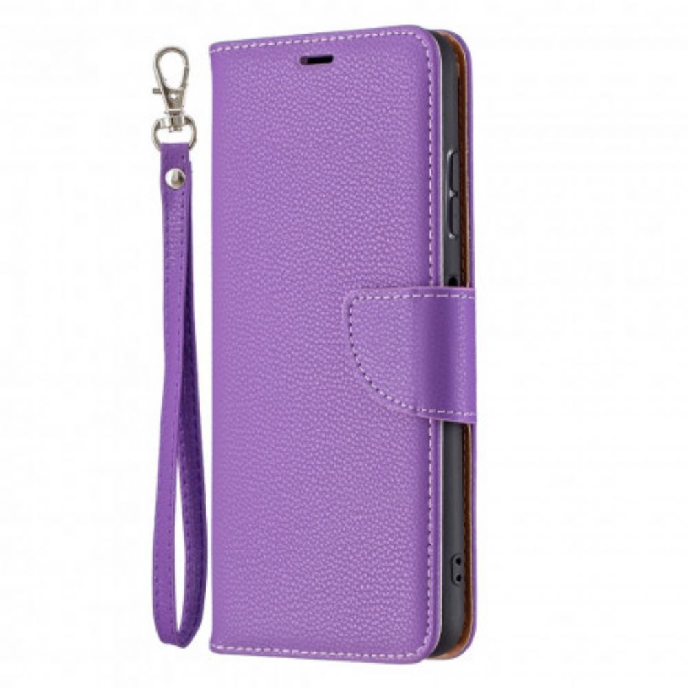 Folio-hoesje voor Samsung Galaxy A22 5G Flip Case Litchi Flap Schuin