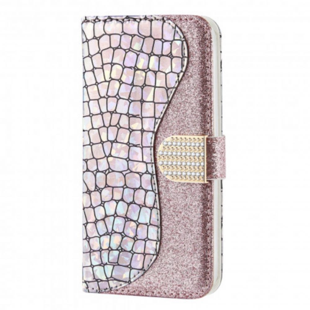 Folio-hoesje voor Samsung Galaxy A22 5G Krok Diamanten