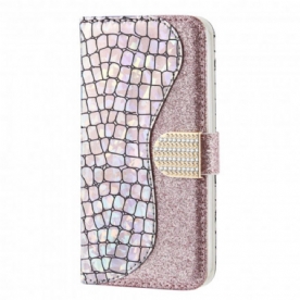 Folio-hoesje voor Samsung Galaxy A22 5G Krok Diamanten