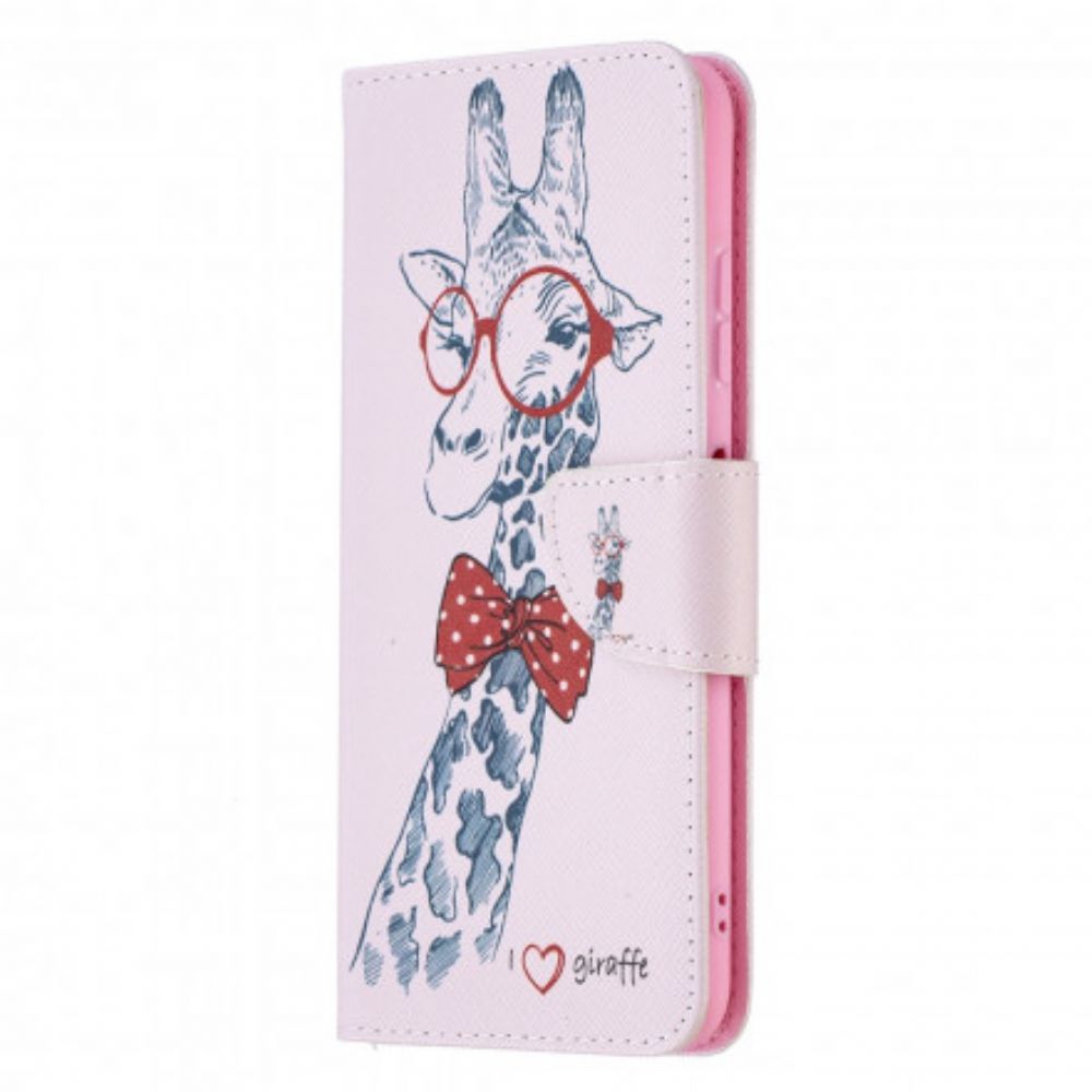 Folio-hoesje voor Samsung Galaxy A22 5G Nerdy Giraf