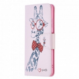 Folio-hoesje voor Samsung Galaxy A22 5G Nerdy Giraf