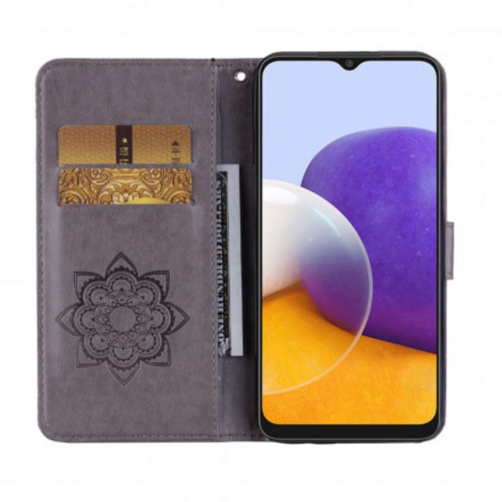 Folio-hoesje voor Samsung Galaxy A22 5G Uil Mandala En Charm