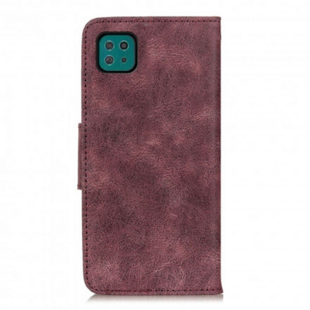 Folio-hoesje voor Samsung Galaxy A22 5G Vintage Splitleer