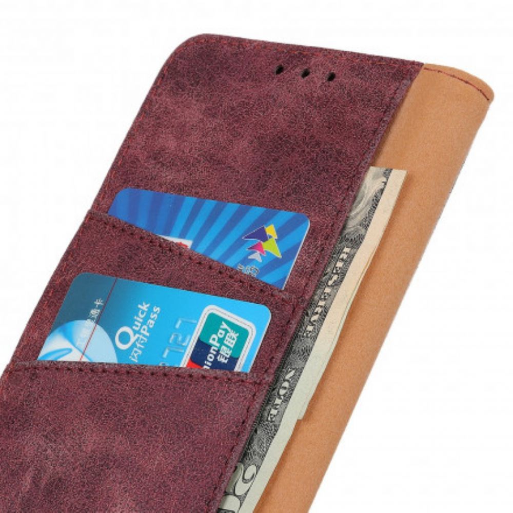 Folio-hoesje voor Samsung Galaxy A22 5G Vintage Splitleer