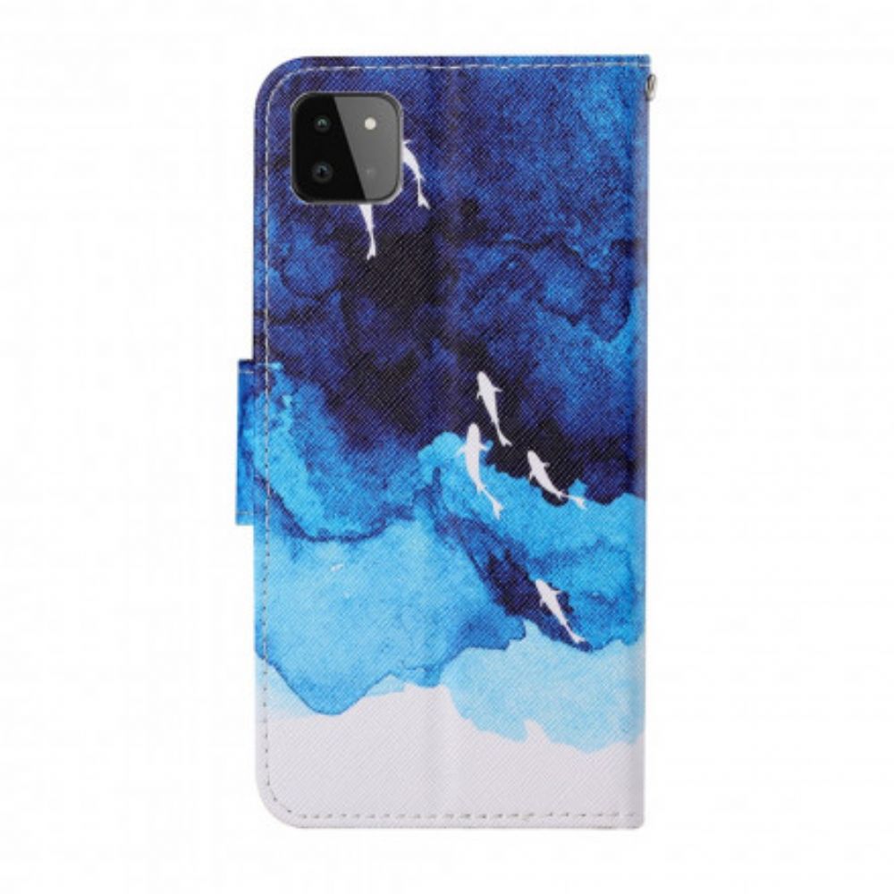 Folio-hoesje voor Samsung Galaxy A22 5G Zee Met Riem