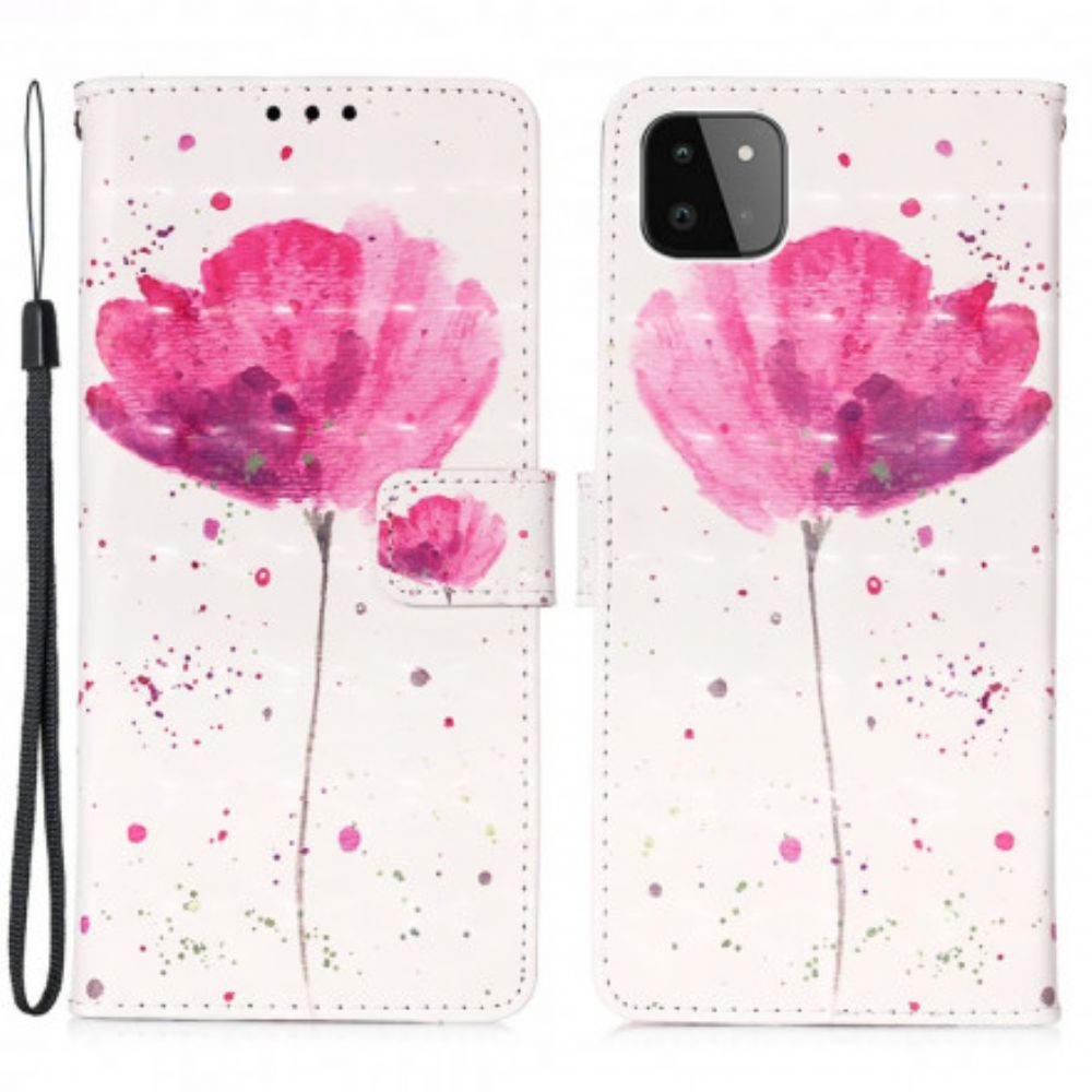 Hoesje Folio-hoesje voor Samsung Galaxy A22 5G Aquarel Halster