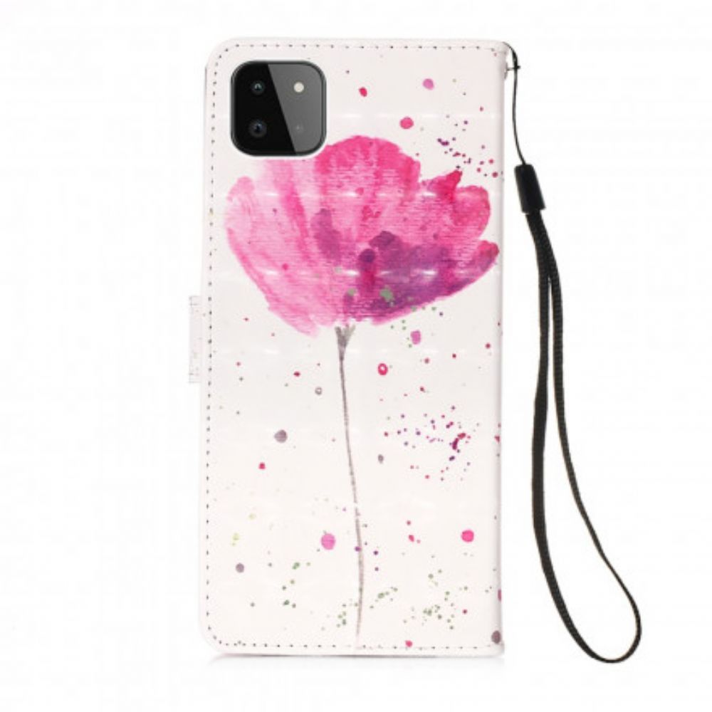 Hoesje Folio-hoesje voor Samsung Galaxy A22 5G Aquarel Halster