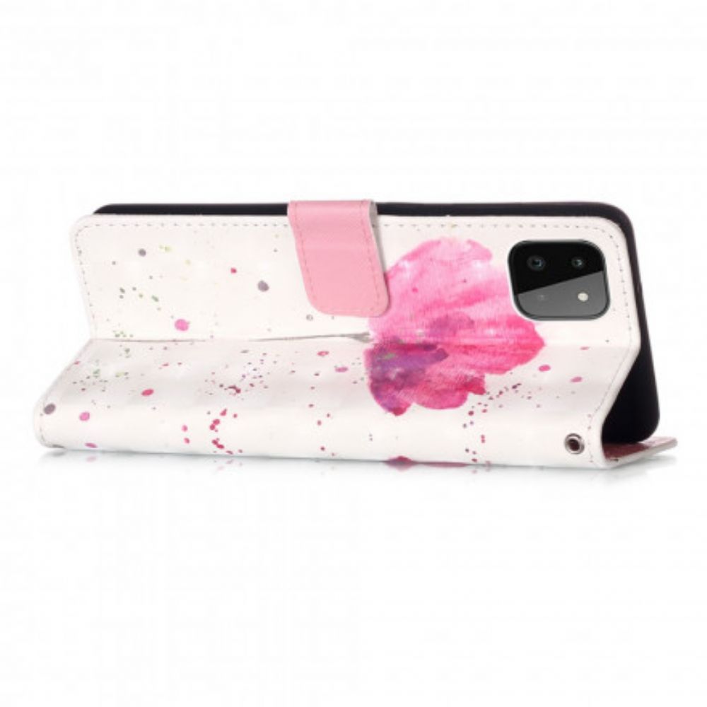 Hoesje Folio-hoesje voor Samsung Galaxy A22 5G Aquarel Halster