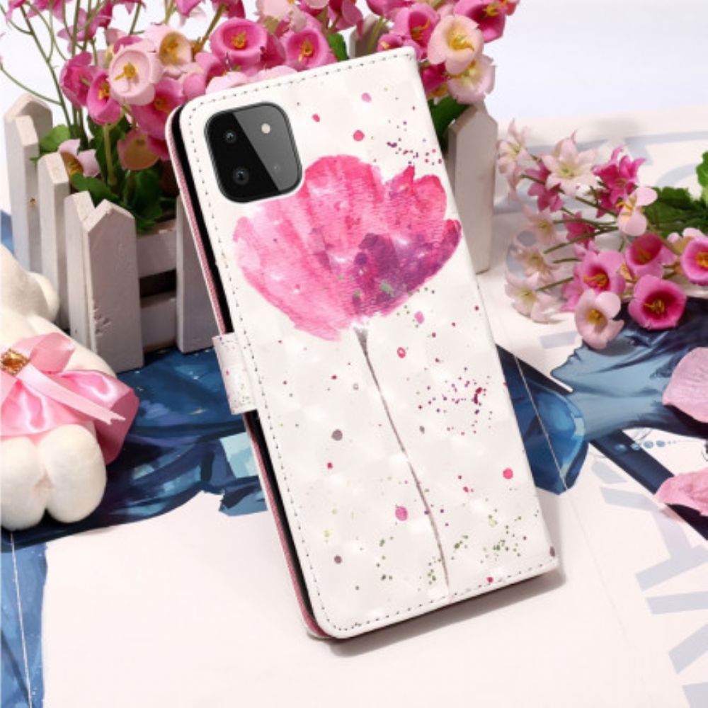 Hoesje Folio-hoesje voor Samsung Galaxy A22 5G Aquarel Halster