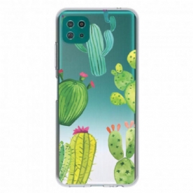 Hoesje voor Samsung Galaxy A22 5G Cactus Aquarel