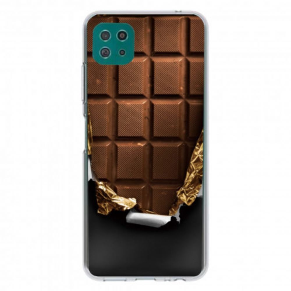 Hoesje voor Samsung Galaxy A22 5G Chocolade Flexibel