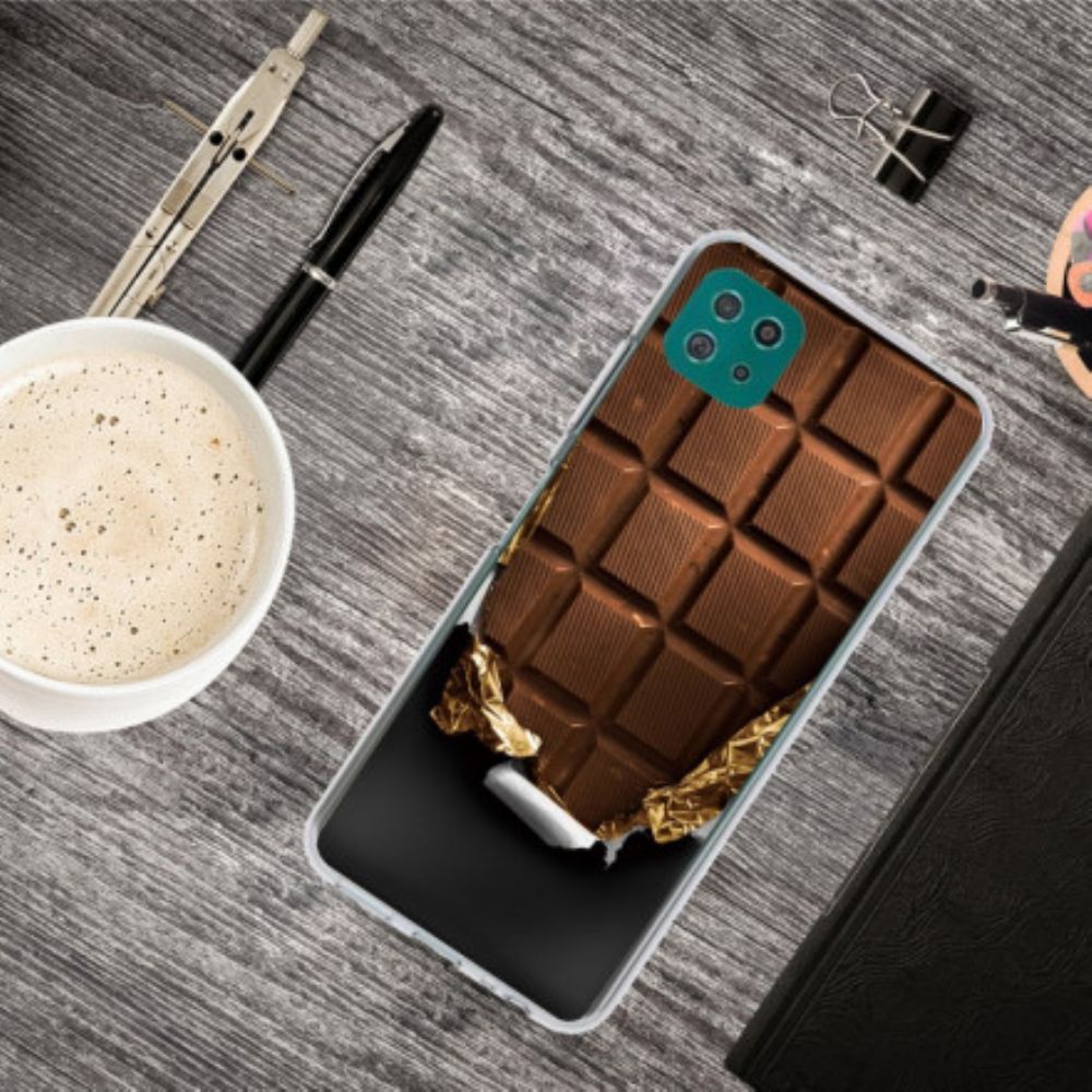 Hoesje voor Samsung Galaxy A22 5G Chocolade Flexibel