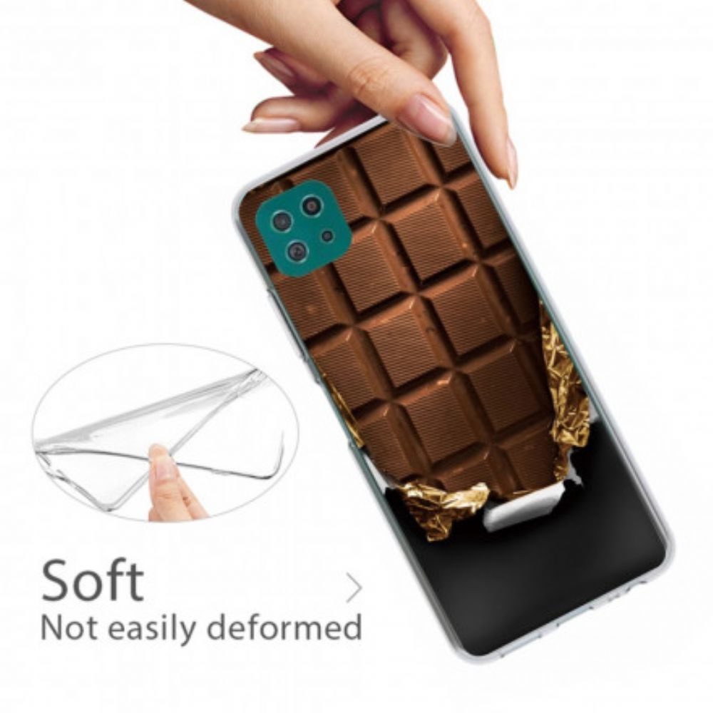 Hoesje voor Samsung Galaxy A22 5G Chocolade Flexibel