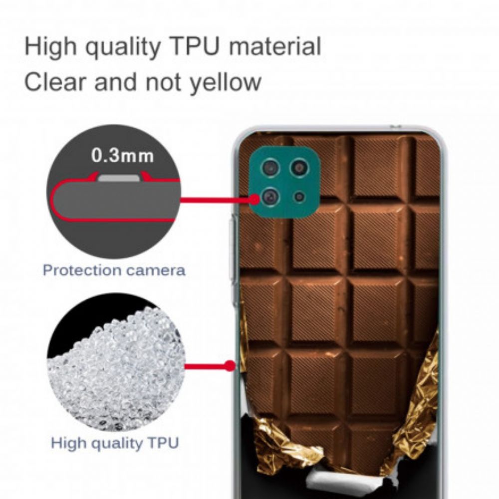 Hoesje voor Samsung Galaxy A22 5G Chocolade Flexibel