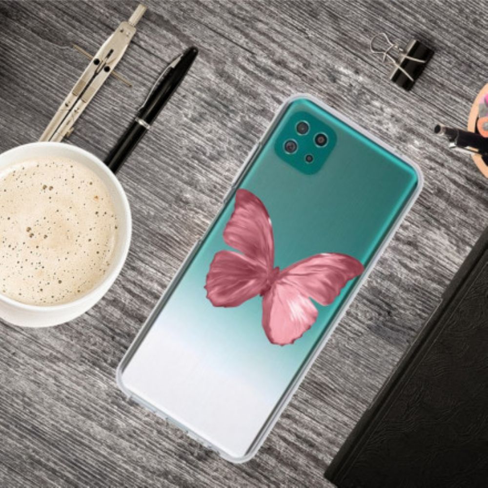 Hoesje voor Samsung Galaxy A22 5G Flexibele Vlinders