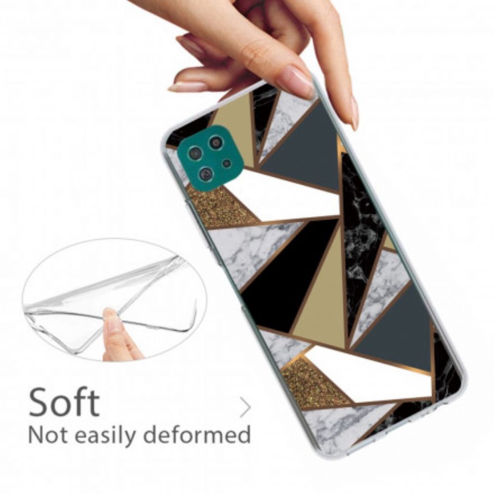 Hoesje voor Samsung Galaxy A22 5G Geometrisch Marmer