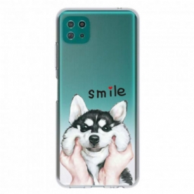 Hoesje voor Samsung Galaxy A22 5G Glimlach Hond